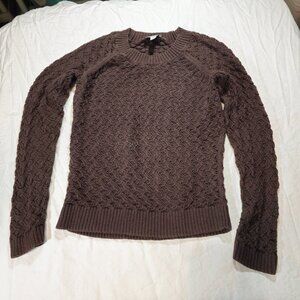 Ann Taylor Loft Brown Knit Pull Over Sweater Medium